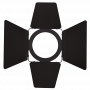 Showtec Barndoor for Performer Fresnel Mini - Black/ Four-Leaves / metal