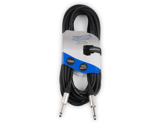 CORE 100 - 6.35mm Mono Jack Plug Instrument Cable - Black