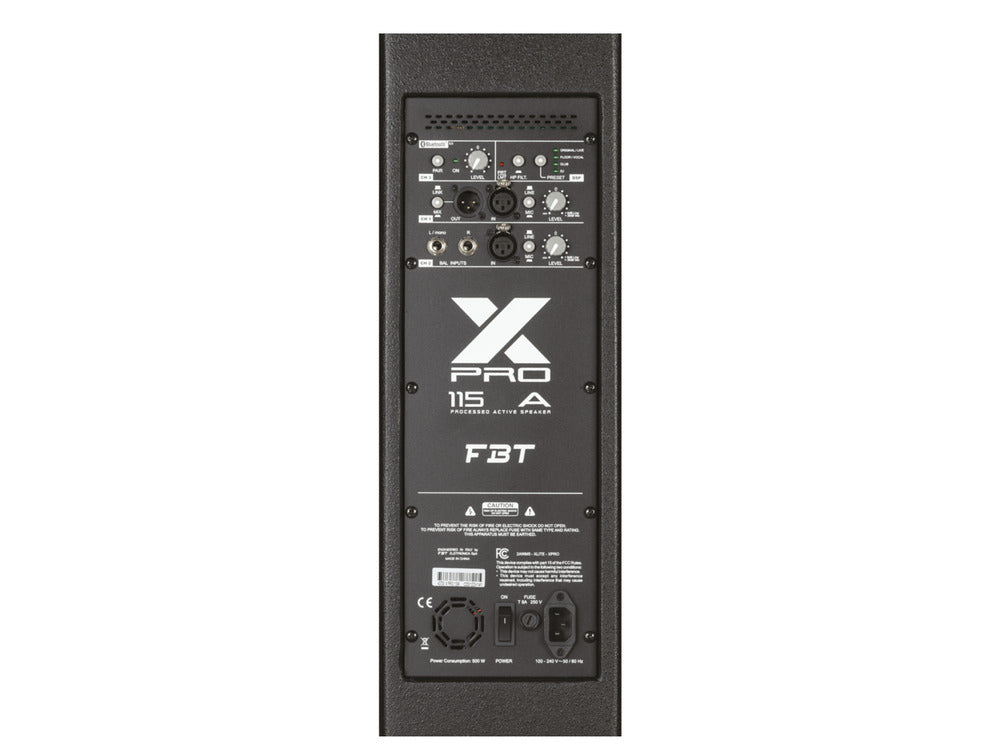 FBT X-PRO 115A 1200W + 300W - 15" + 1" Active Speaker with Bluetooth