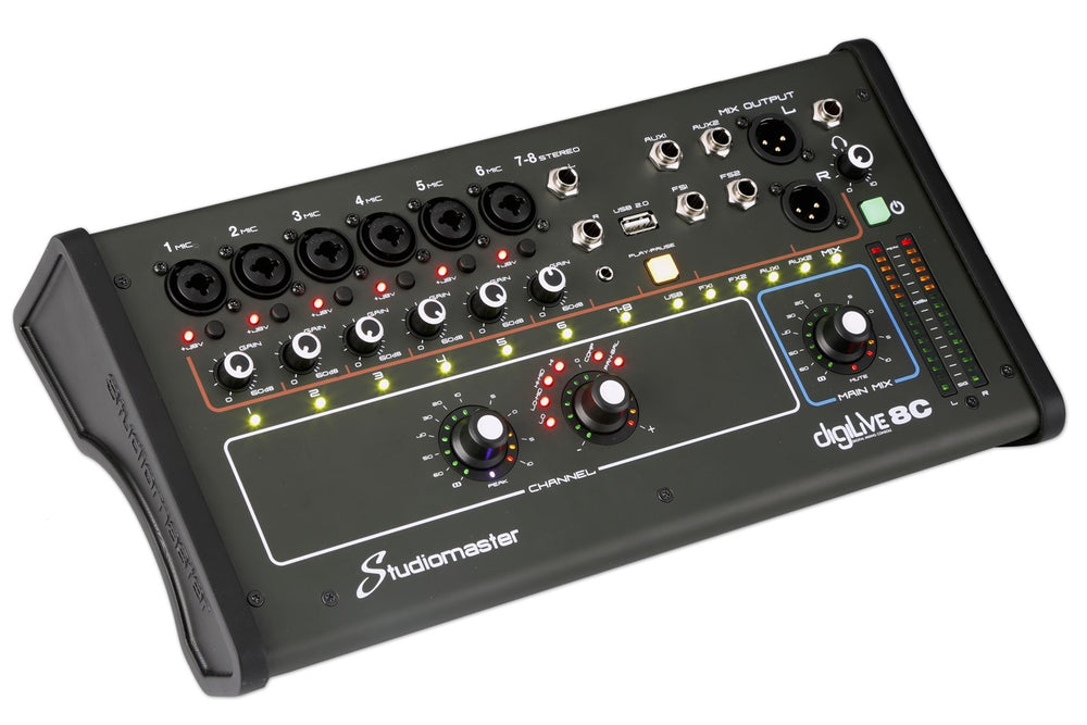 Studiomaster DigiLive 8C - 8 Input Compact Digital Mixer