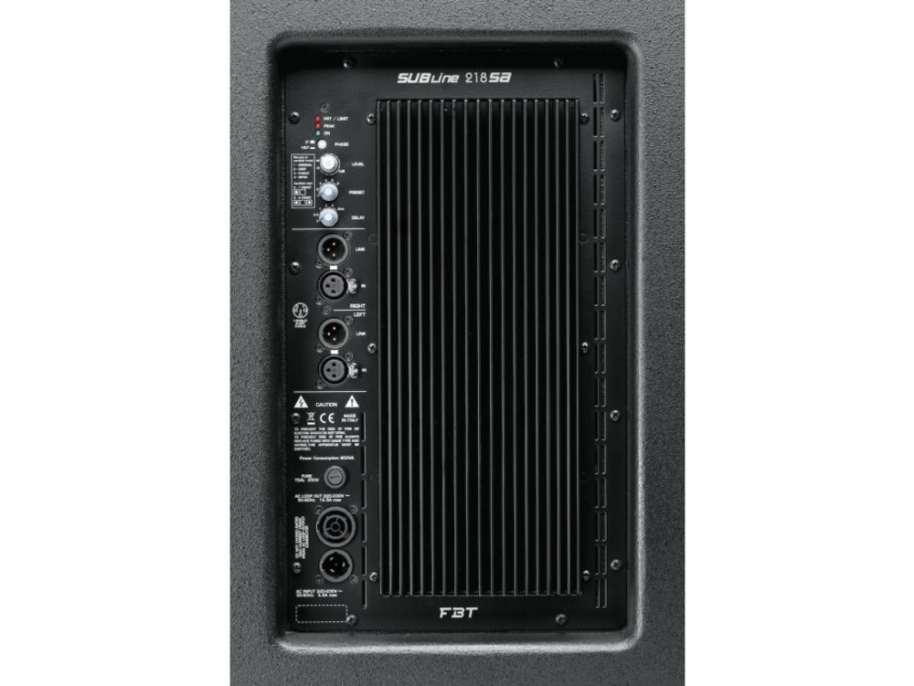 FBT SUBLine 218SA Processed Active Subwoofer 1200W RMS - 140dB SPL