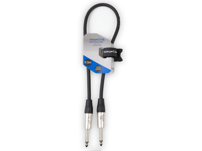CORE 100 - 6.35mm Mono Jack Plug Instrument Cable - Black