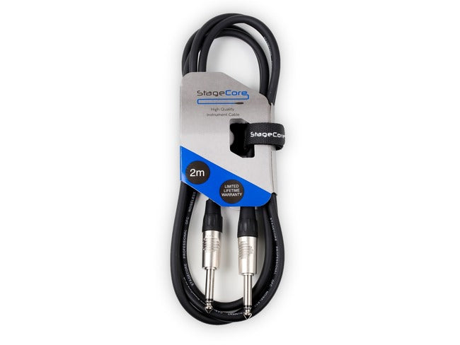 CORE 100 - 6.35mm Mono Jack Plug Instrument Cable - Black