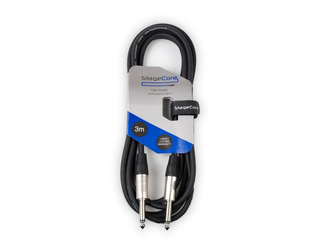 CORE 100 - 6.35mm Mono Jack Plug Instrument Cable - Black