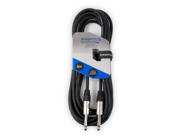 CORE 100 - 6.35mm Mono Jack Plug Instrument Cable - Black