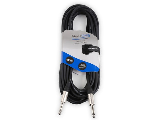 CORE 100 - 6.35mm Mono Jack Plug Instrument Cable - Black