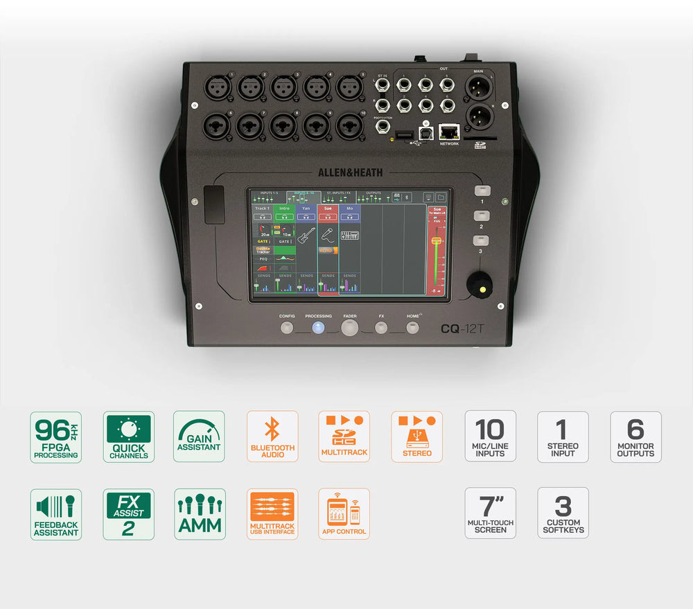 Allen & Heath CQ-12T Ultra-Compact 12in / 8out Digital Mixer