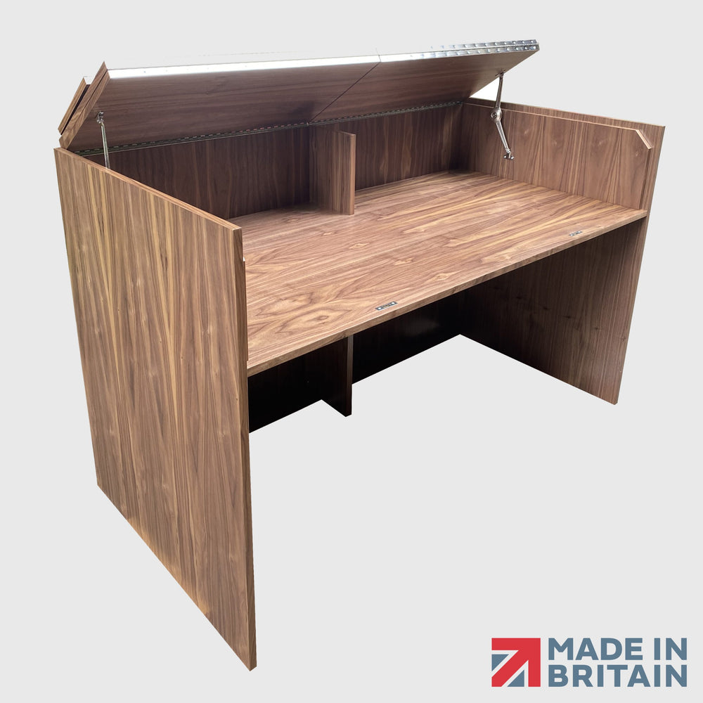 Two Seater Lockable Mixing Desk Cabinet with Folding Top