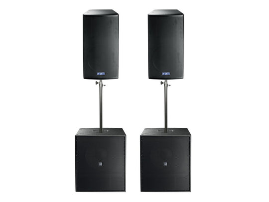 FBT MT 1000 Package 2x 15" LF/2.5" HF + 2x 18" 2-Way Active Loudspeaker System