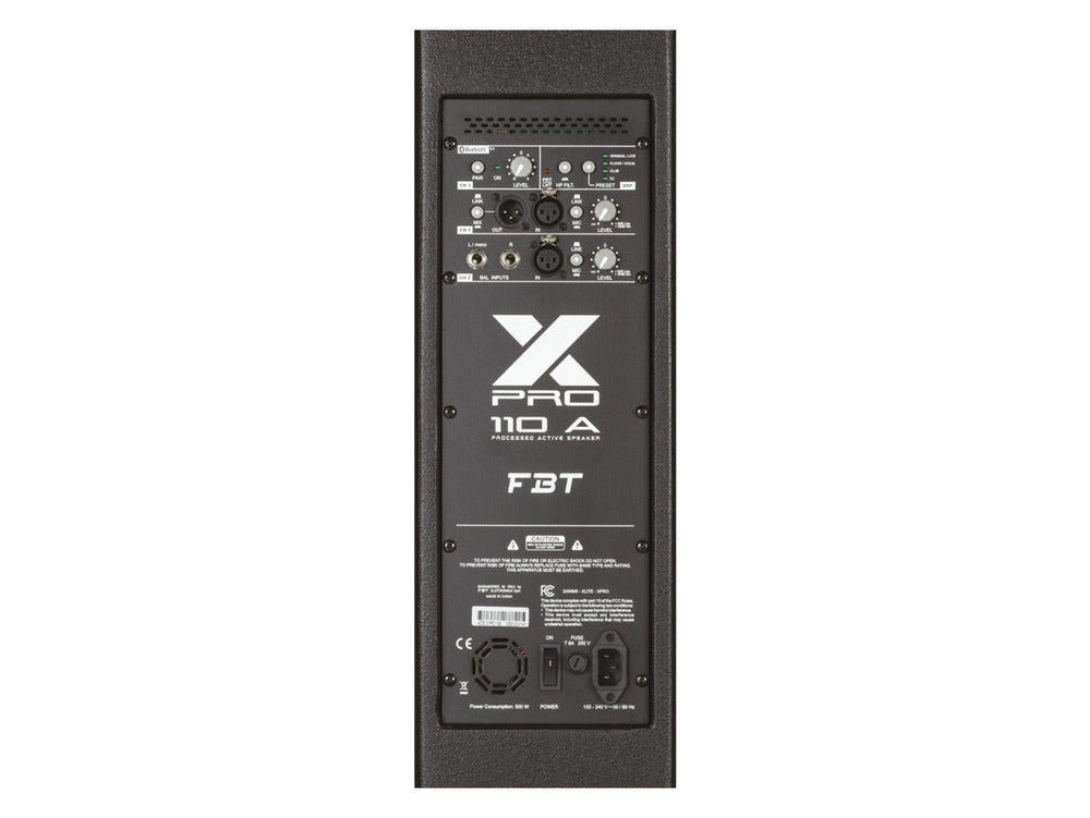 FBT X-PRO 110A 1200W + 300W - 10" + 1" Active Speaker with Bluetooth