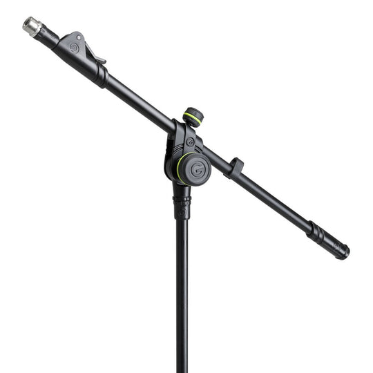 Gravity MS 2322 B Microphone Stand with Round Base and 2-Point Adjustment Telescoping Boom, Long