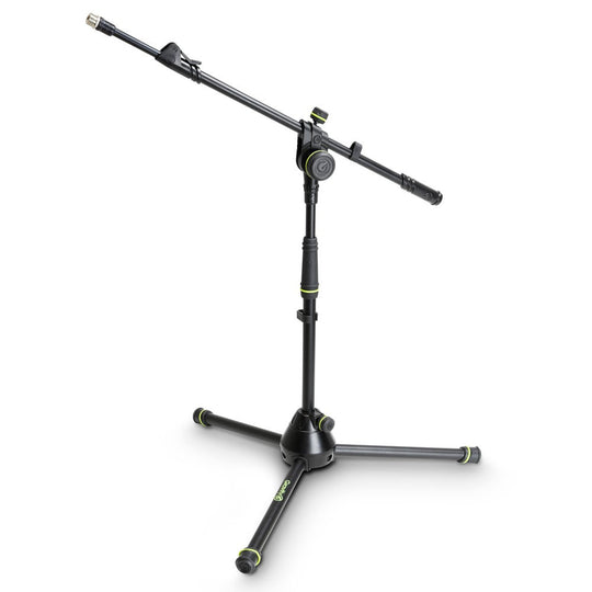 Gravity MS 4222 B Short Microphone Stand with Folding Tripod Base and 2-Point Adjustment Telescoping Boom