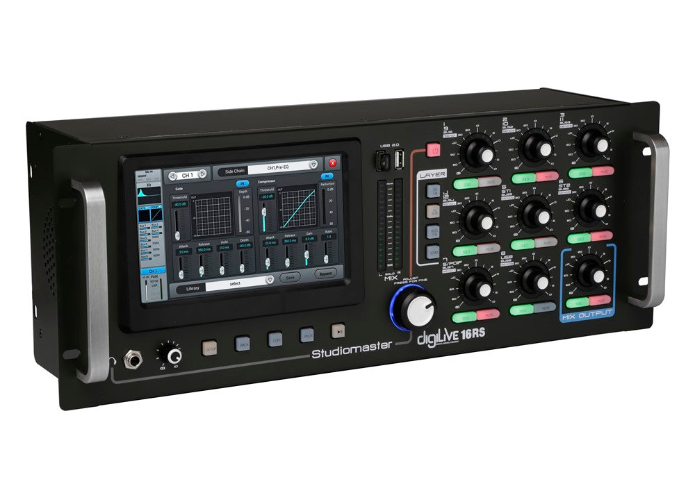 Studiomaster DigiLive 16RS 16 Input 8 Output Digital Rack Mixer
