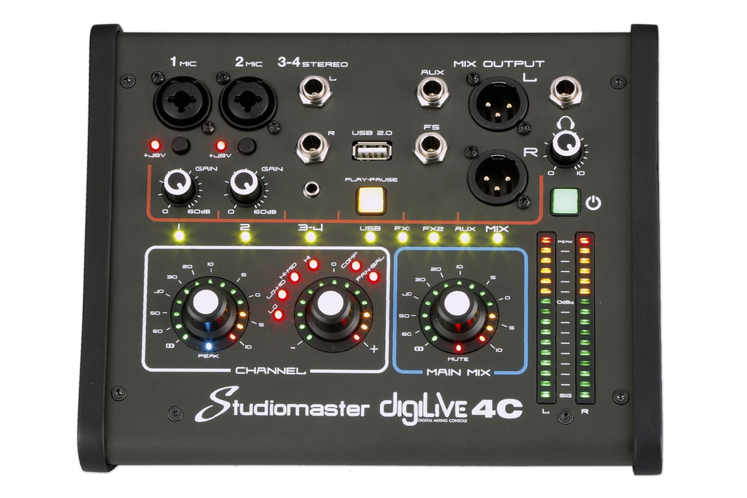 Studiomaster DigiLive 4C - 4 Input Compact Digital Mixer