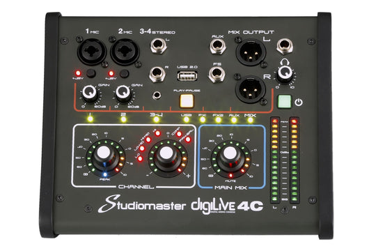 Studiomaster DigiLive 4C - 4 Input Compact Digital Mixer