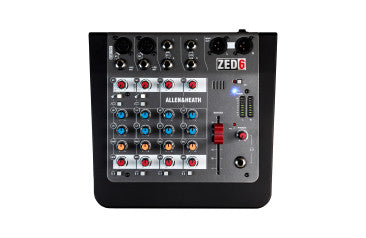 Allen & Heath ZED6 2-Mic/Line 2 Stereo i/p Console with 60mm Faders