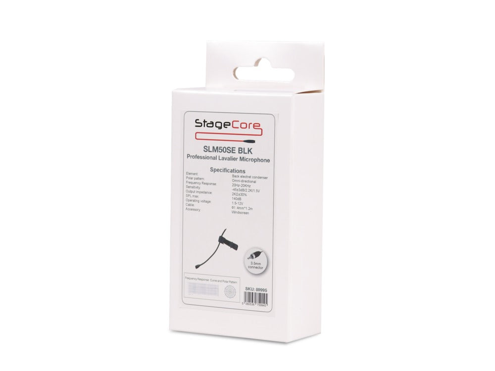StageCore SLM 50 Lavalier / Lapel Microphone with 3.5mm Connector